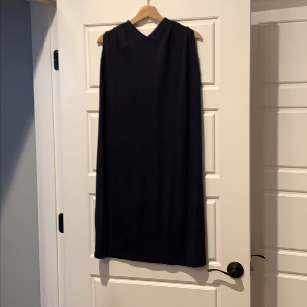 Navy knit sleeveless sweater dress - Picture 4 of 4